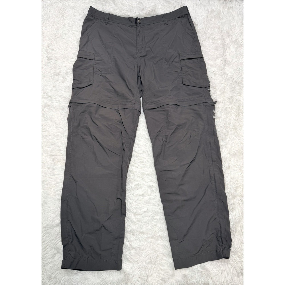 REI Co-op Women's Gray Convertible Cargo Hiking Pants Zip Off Shorts Size 16